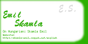 emil skamla business card